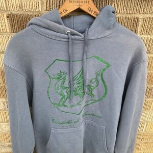 Castello Di Amorosa Men's Small Hoodie Napa Valley Winery Blue w/ Green Metallic